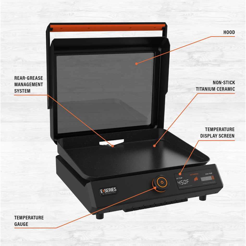 17 Electric Tabletop Griddle with Hood K130299