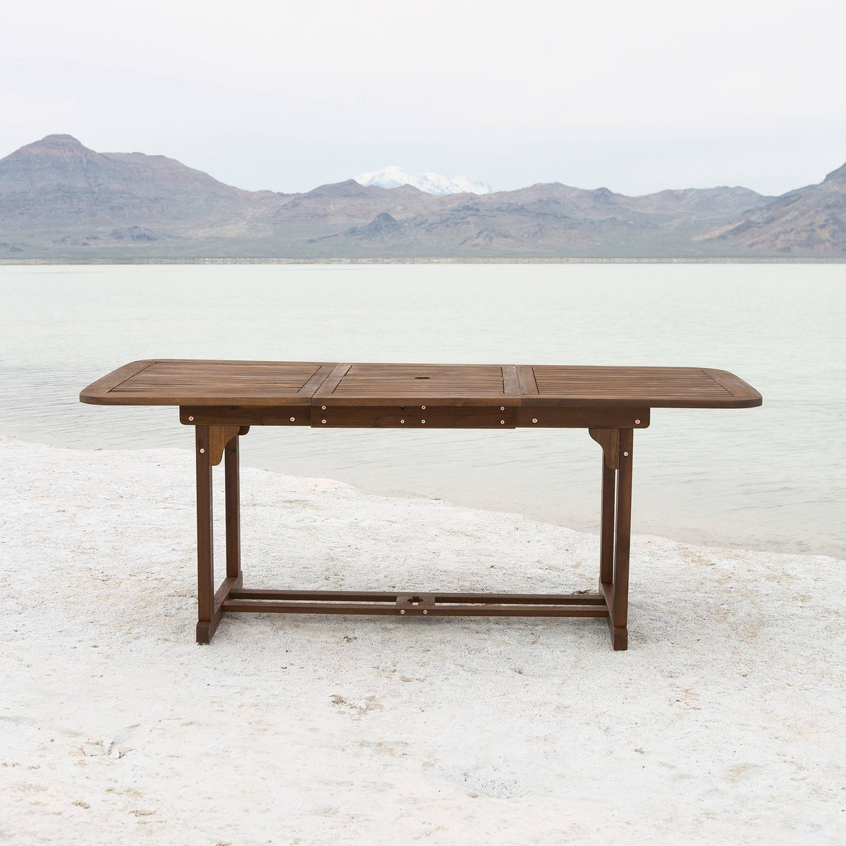 Acacia Wood Patio Butterfly Table Dark Brown M852
