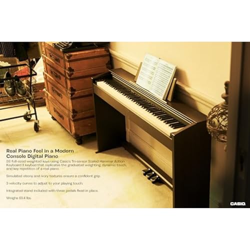 88-Key Weighted Console Digital Piano, Black F553