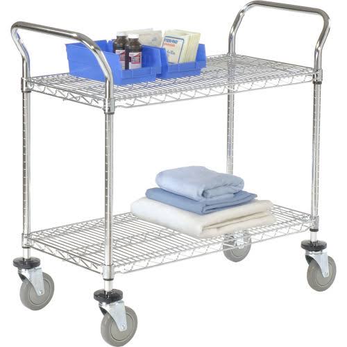 2 Shelf Chrome Utility Cart R919