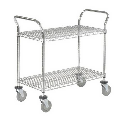 2 Shelf Chrome Utility Cart R919