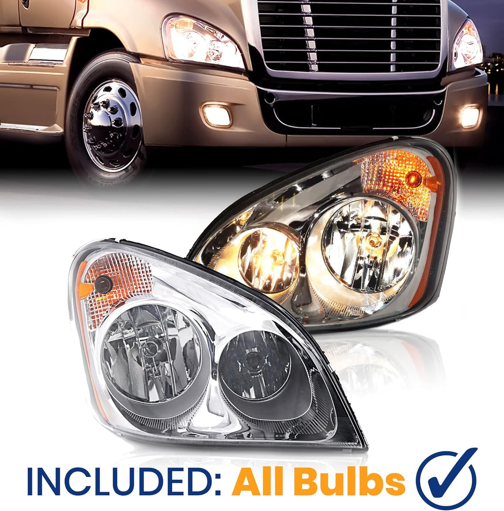 Freightliner Cascadia Halogen Headlight Lamp Driver & Passenger Side A548