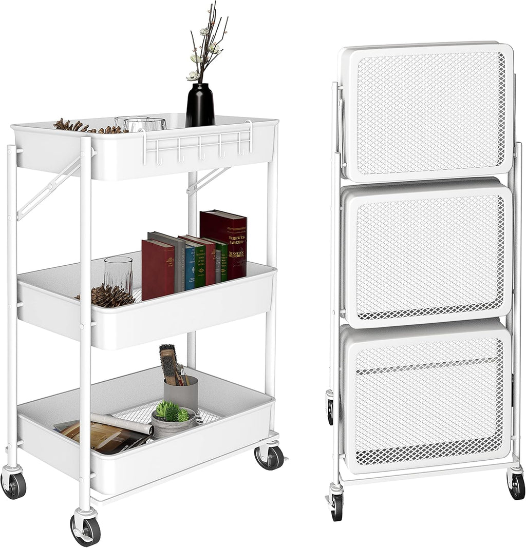 3 Tier Rolling Cart with Wheels Y106
