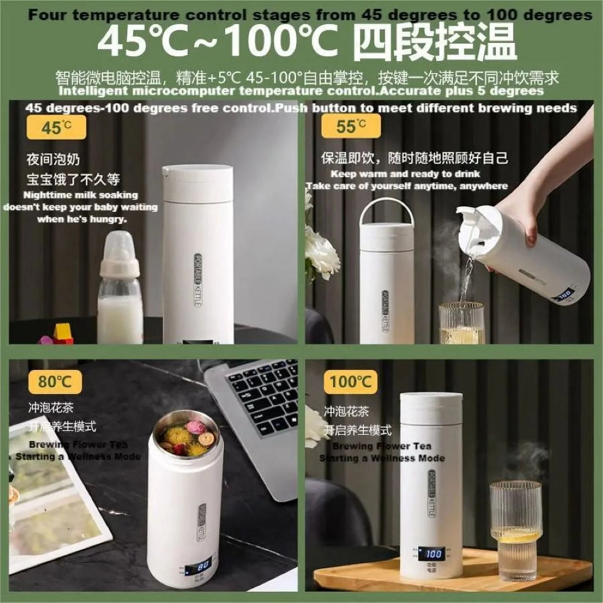 110V portable electric heating water kettle J626