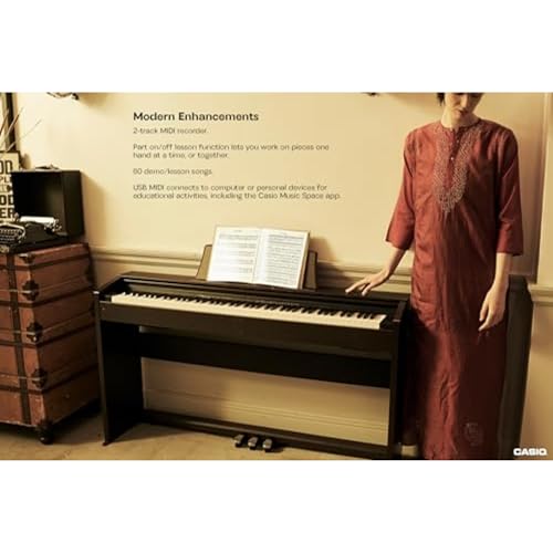 88-Key Weighted Console Digital Piano, Black F553