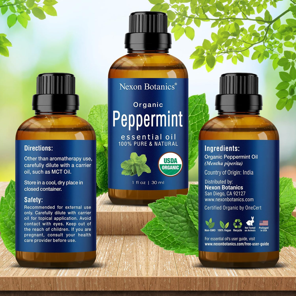 Organic Peppermint Essential Oil 30 ml Q633693