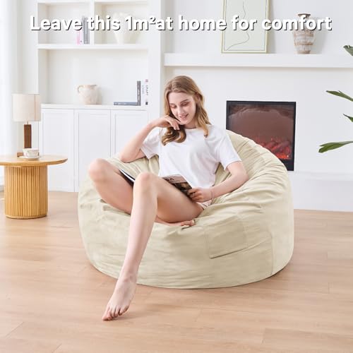 Charcoal Bean Bag Chair with Micro Fiber Cover L35575