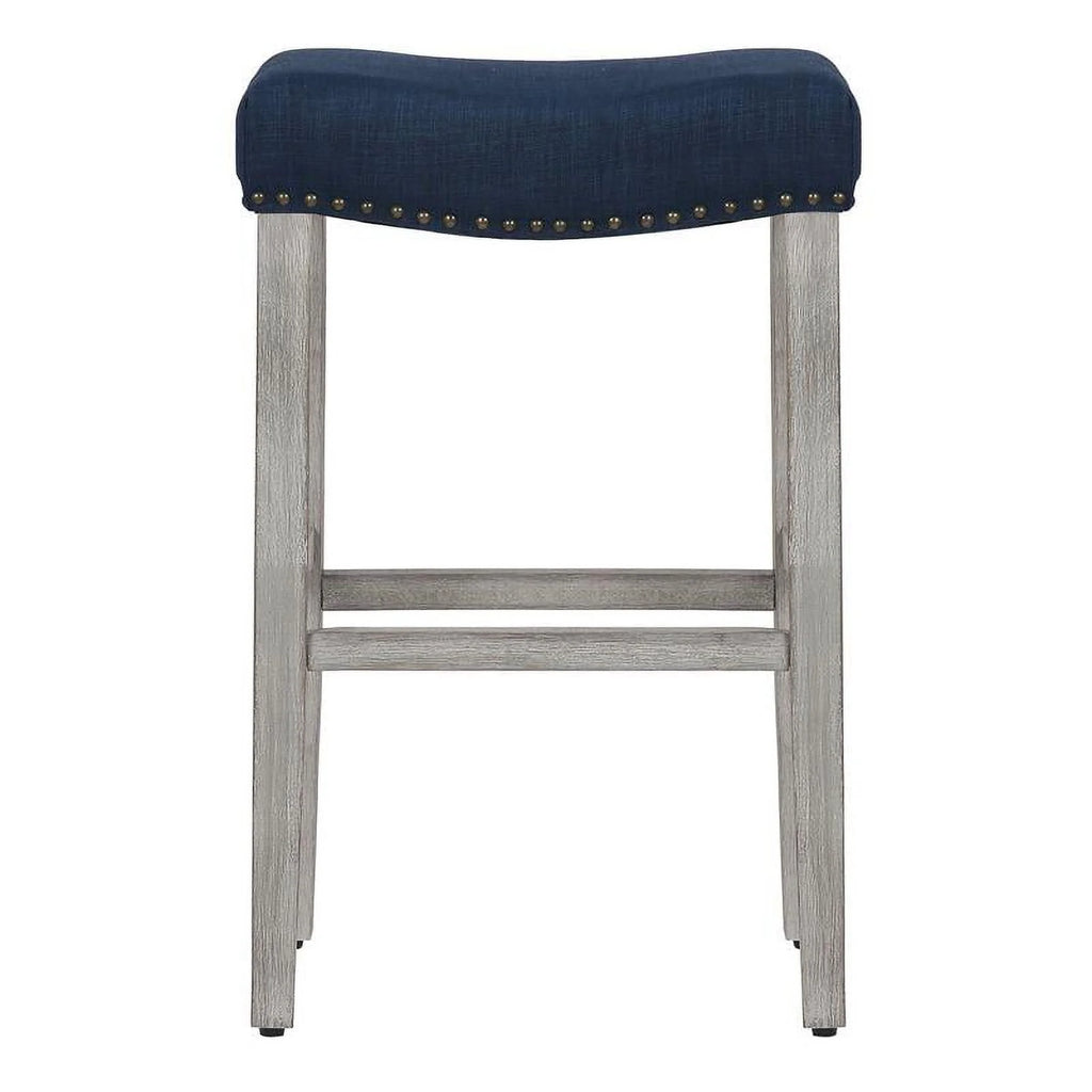 29" Upholstered Saddle Seat Bar Stool Set of 3 P916
