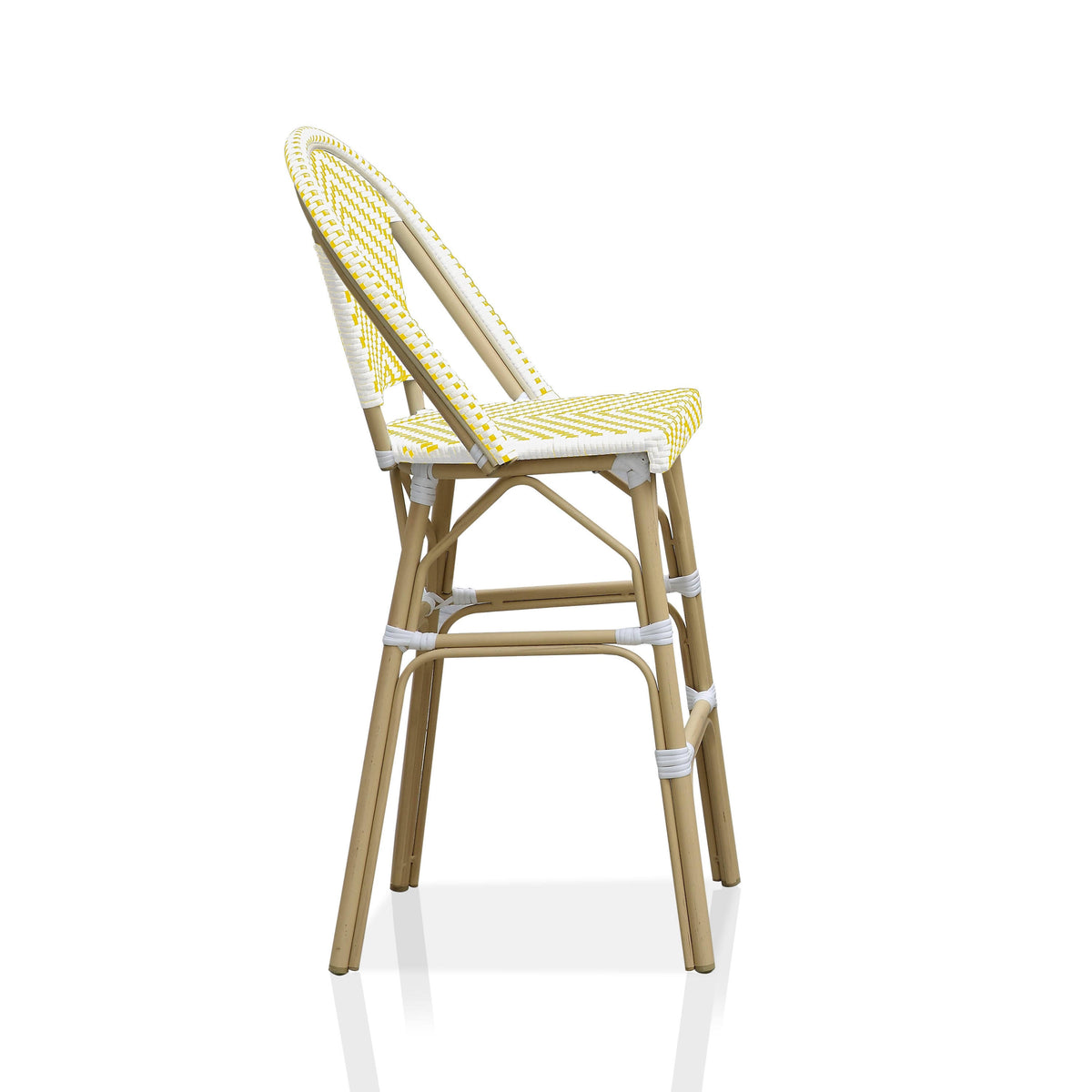 Natural Tone Patio Bar Chairs (Set of 2) L1004