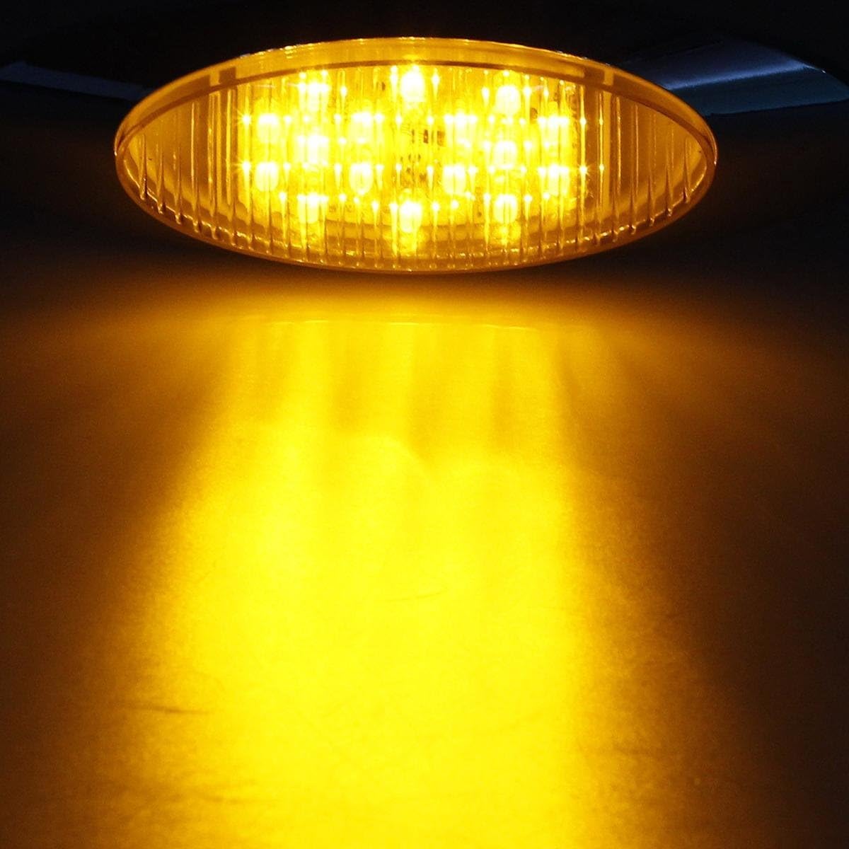 10Pcs 6-1/2inch Amber Clearance Marker Light with Bullet Terminal M9893