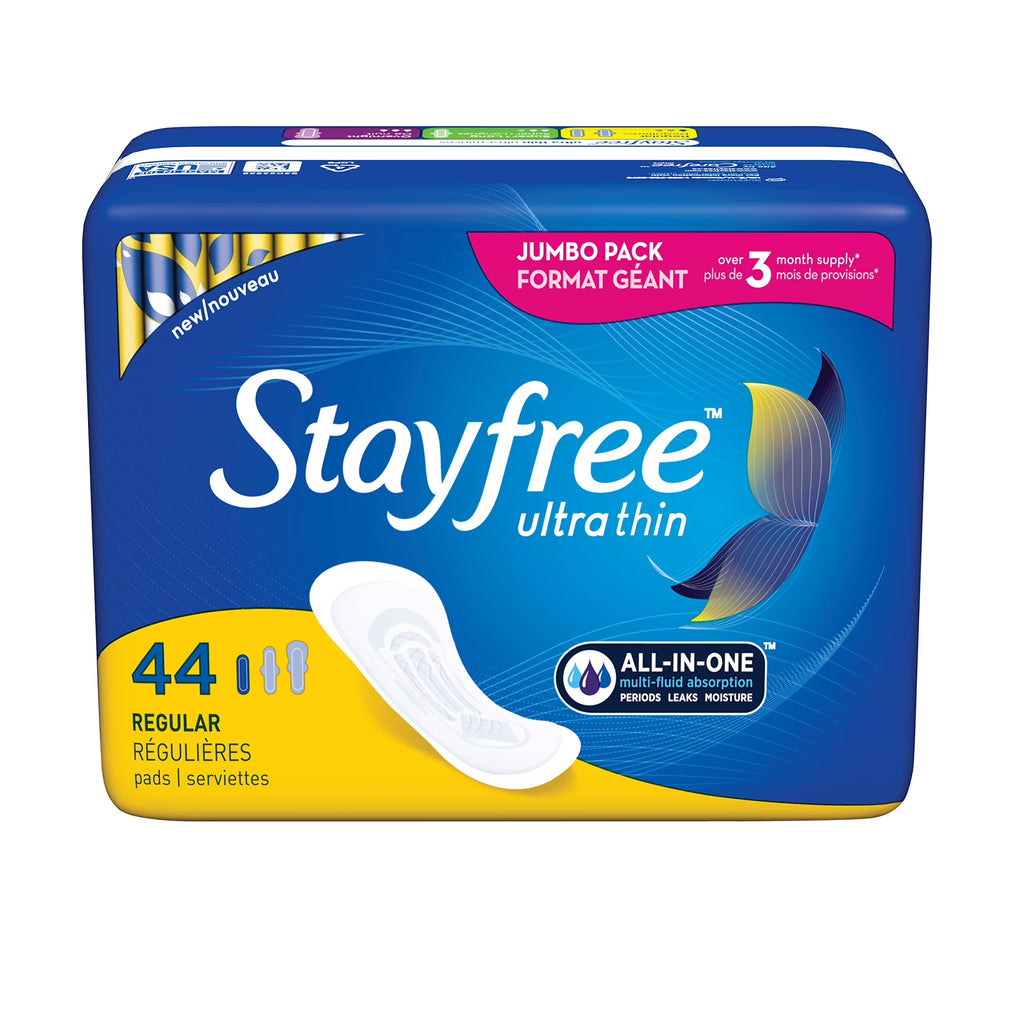 Ultra Thin Regular Wingless Pads, 44 Count (Pack of 4) U36344