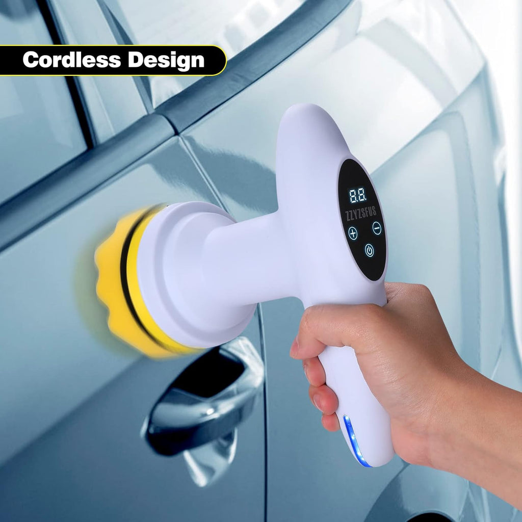 12V 4'' Cordless Car Buffer Polisher Kit with 6 Variable Speeds D75327