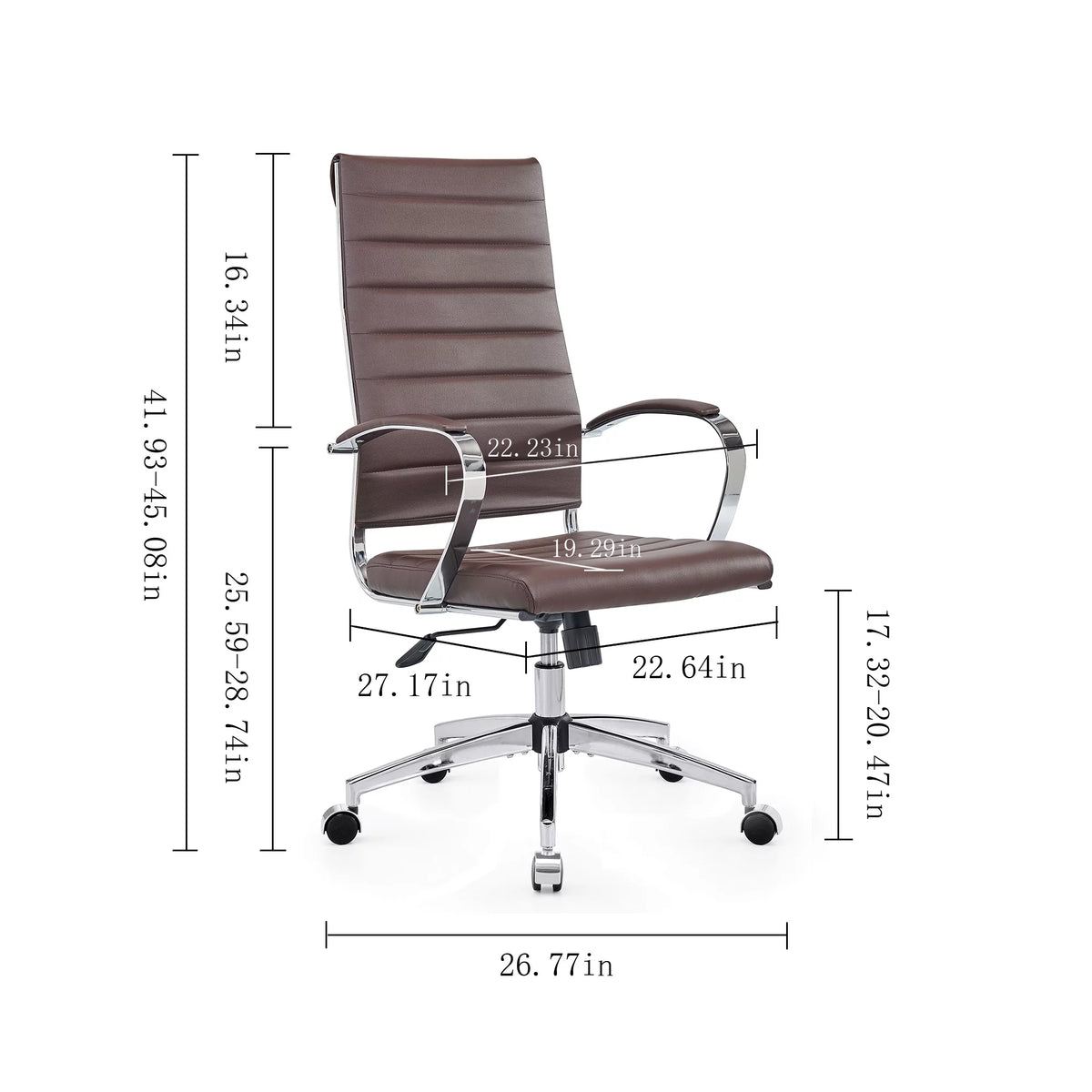 Brown Leather Ergonomic Executive Office Chair T902