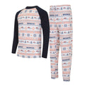 White/Navy Long Sleeve T-Shirt & Pants Sleep Set C45846