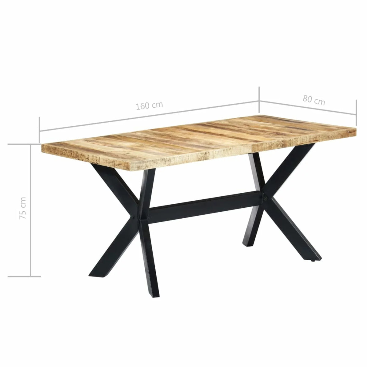 Solid Rough Mango Wood Dining Table H535905