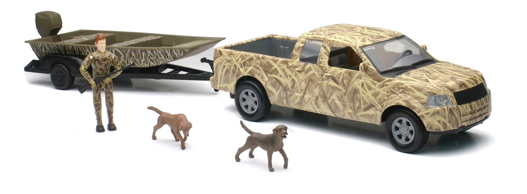Camo Pick Up Truck with Jon Boat Set N781