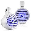 White 8” 300W 2-Way Marine Wakeboard Tower Speaker with LED Light and Brackets Z70972
