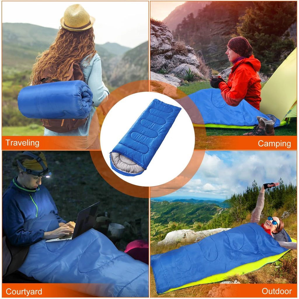 Royal Blue Backpacking Sleeping Bag with Carry Bag X7592