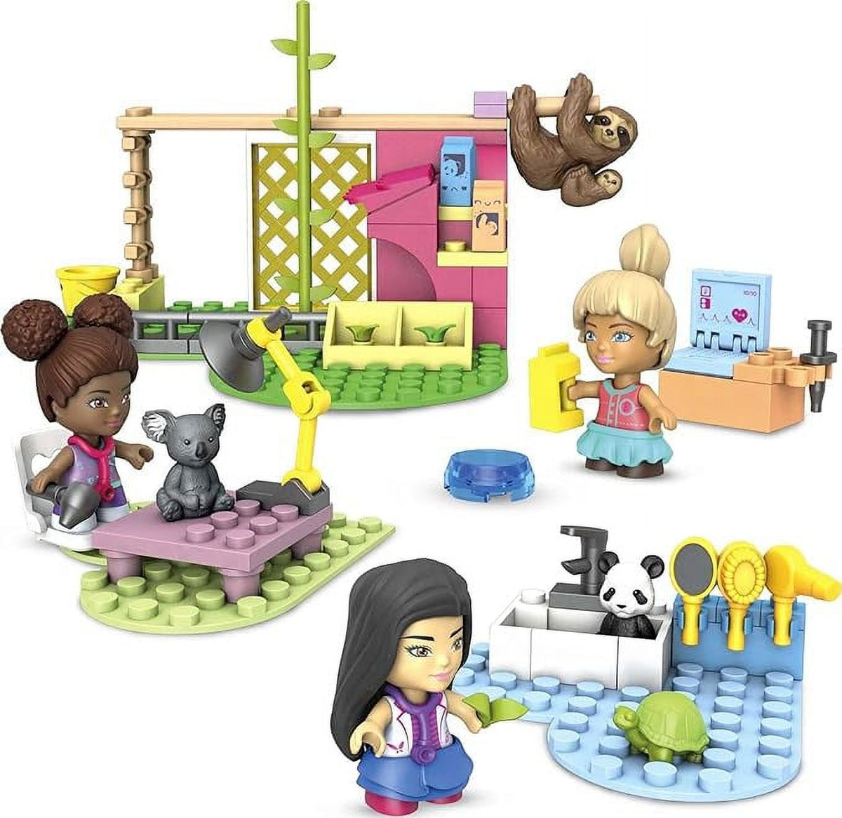 97 Bricks Animal Grooming Station Building Set with 3 Micro-Dolls T94426