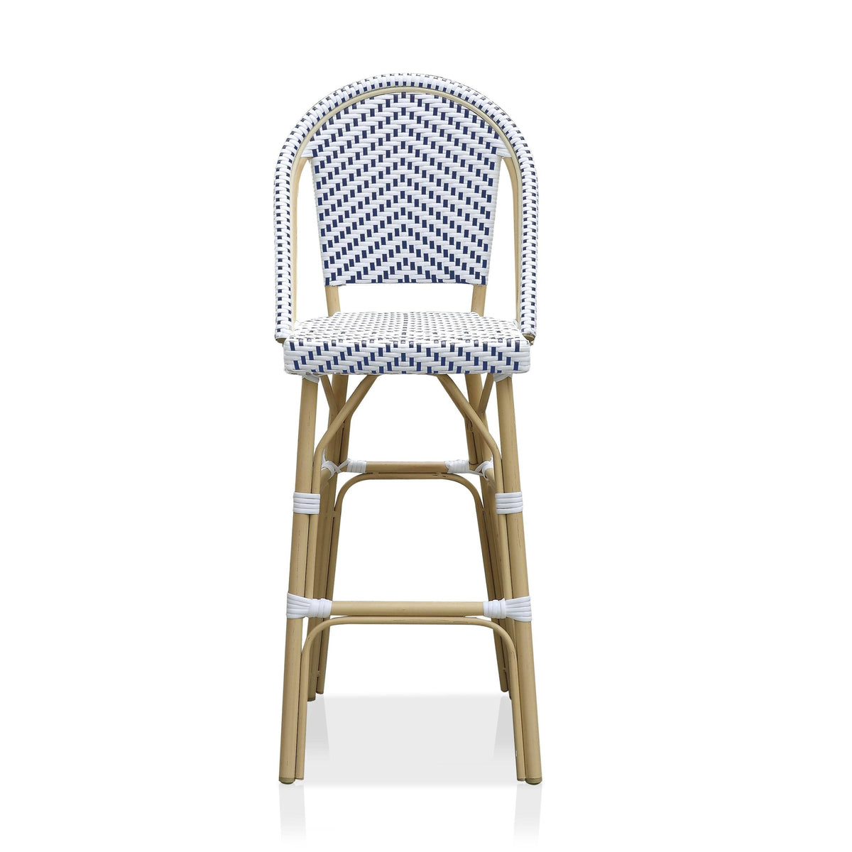 Natural Tone Patio Bar Chairs (Set of 2) L1004