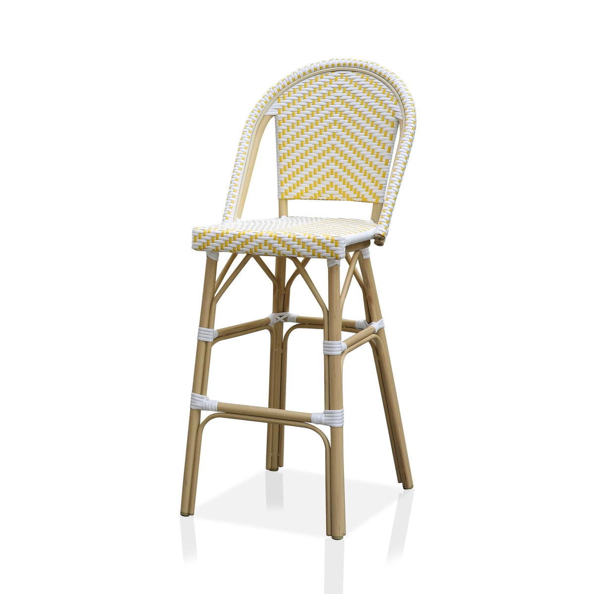 Natural Tone Patio Bar Chairs (Set of 2) L1004