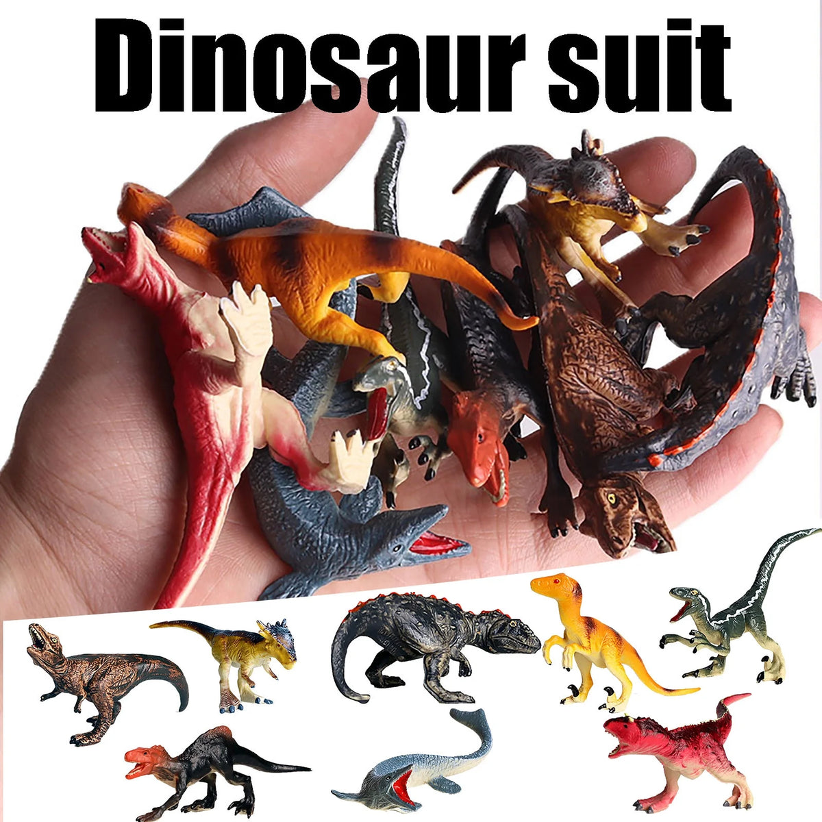 8PCS Simulation Dinosaur Toy O337308