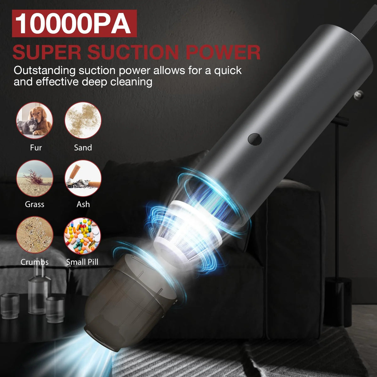 Portable Handheld Car Vacuum with Detachable Power Bank P666536