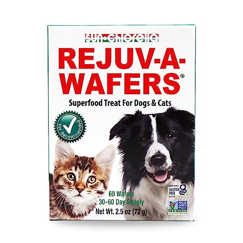 Dog Cat Superfood Supplement - Green Microalgae & Eleuthero Bits - 60 Wafers E394