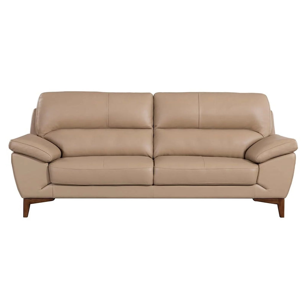 Tan Italian Leather Sofa J2122