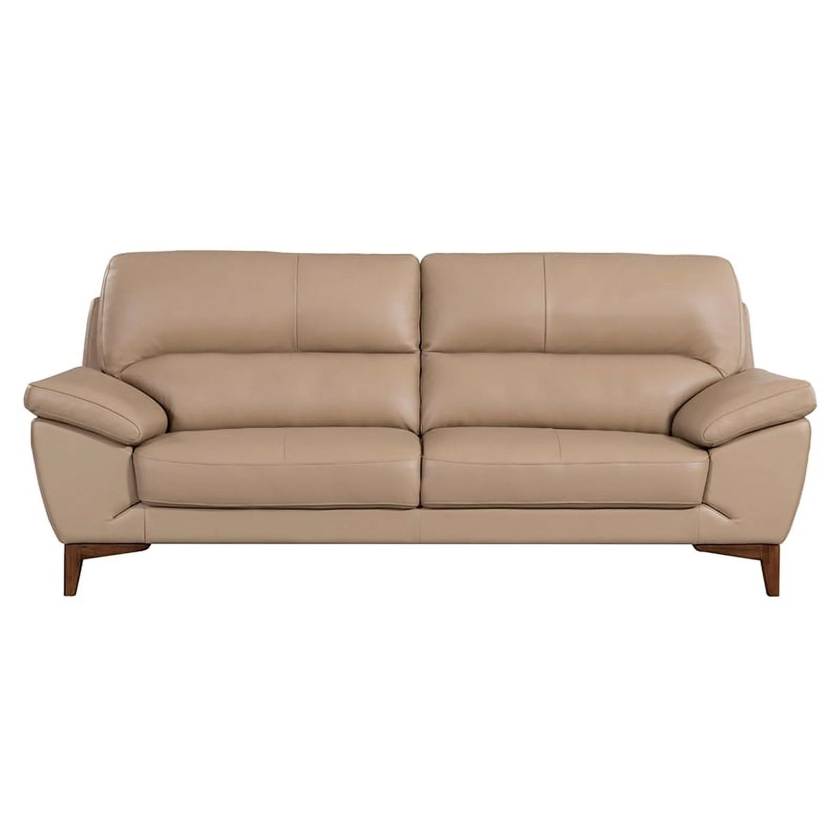 Tan Italian Leather Sofa J2122
