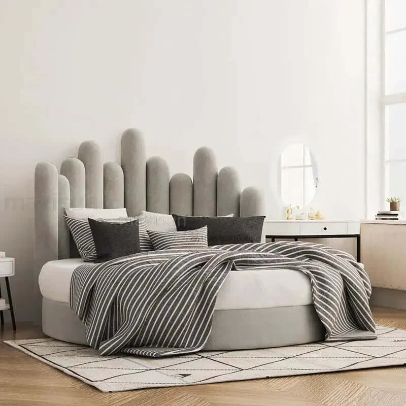 Grey Round Bed I648