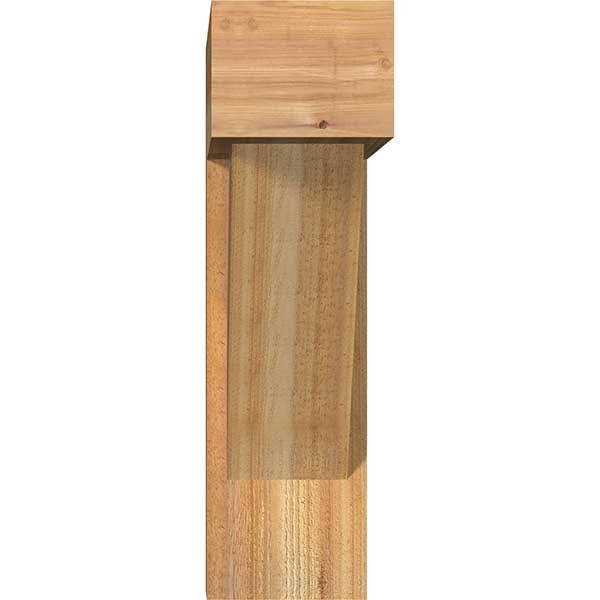 8x22W x 28x22D x 28x22H Traditional Block Rough Sawn Bracket with Offset Brace U11093