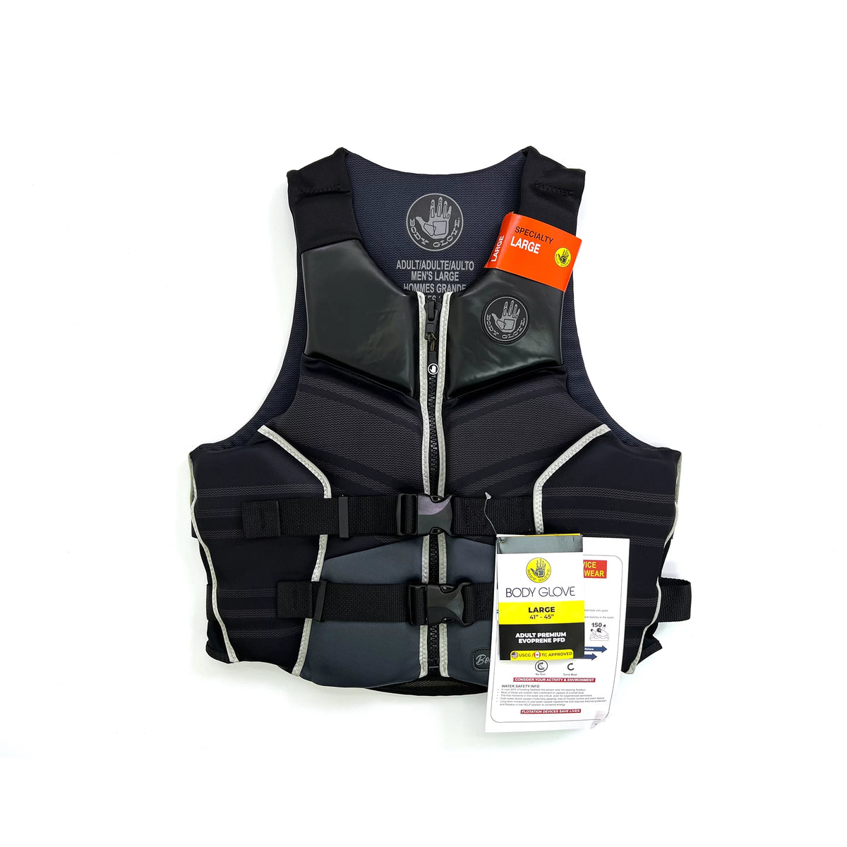 Black Evoprene Life Jacket Vest L168