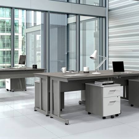 White/Silver Filing Cabinets K379