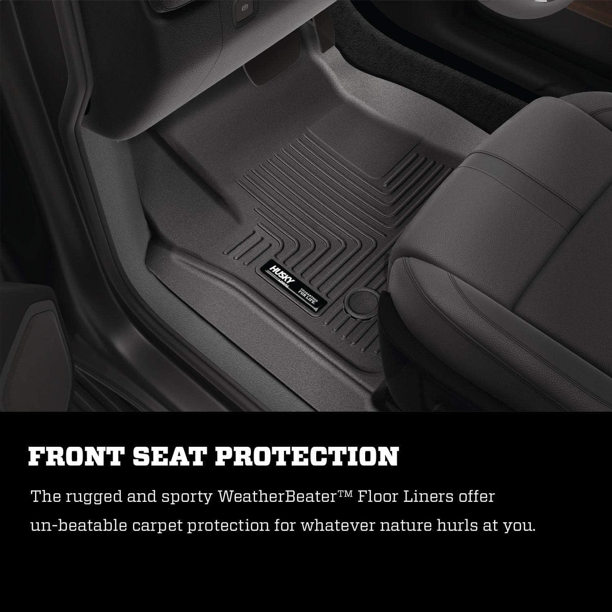 Black Front Floor Liners 2 Pcs O7527