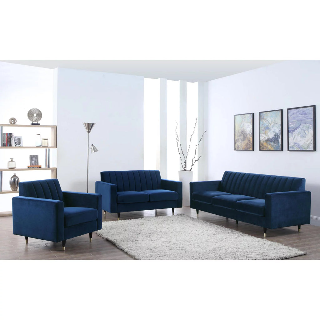Gray Velvet Loveseat R6133