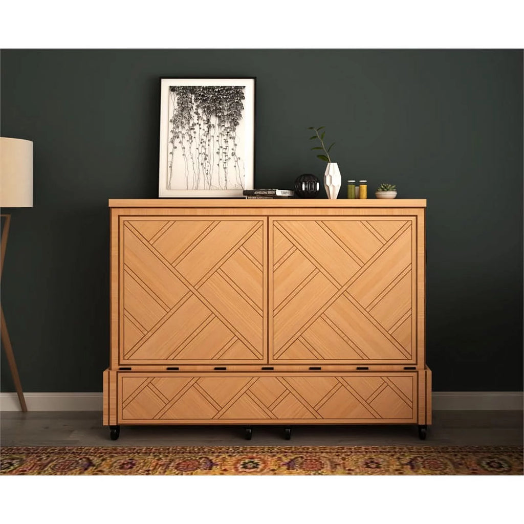 Queen Solid Wood Murphy Cabinet Bed T498566