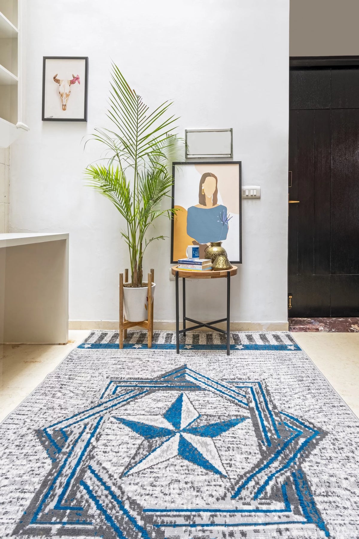 Multicolor 2 ft. x 8 ft. Jute Backing Runner Rug K8988