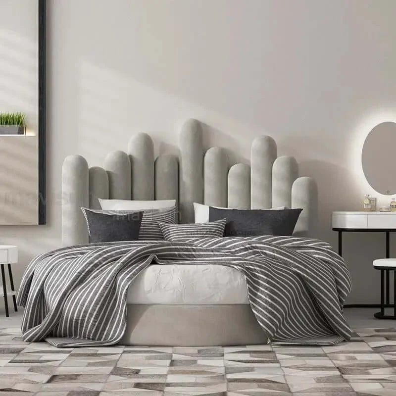 Grey Round Bed I648