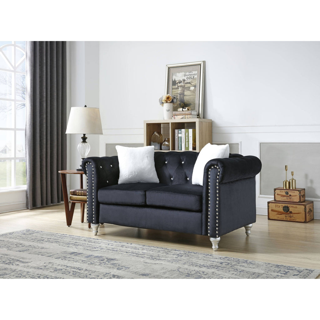 Black Velvet Loveseat N732282