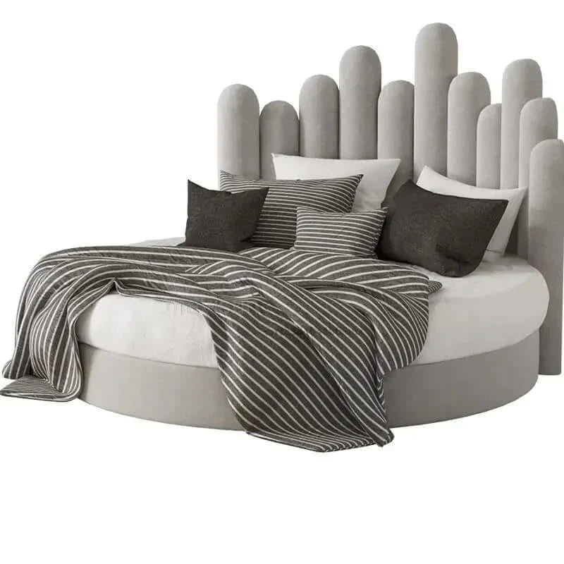 Grey Round Bed I648