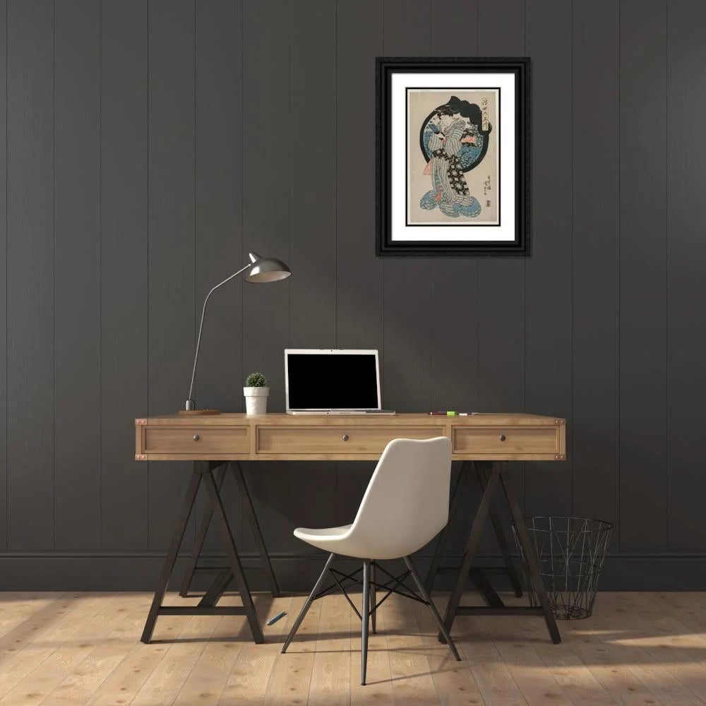 18x24 Black Ornate Framed Double Matted Art Print U965