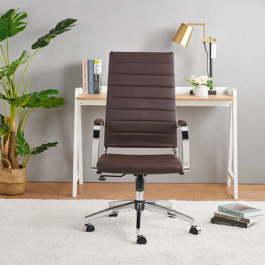 Brown Leather Ergonomic Executive Office Chair T902