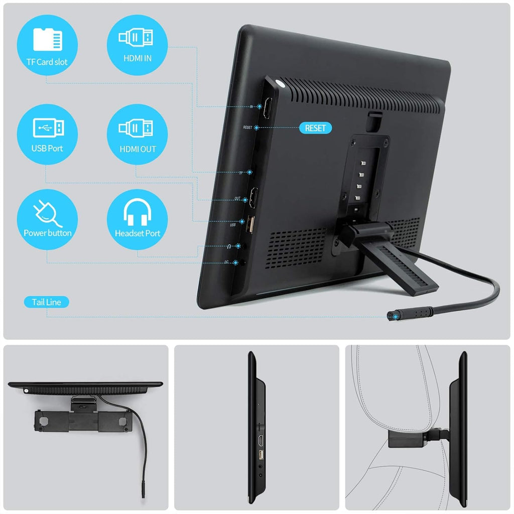 13.3" Car Headrest Monitor Touch Screen with WiFi Bluetooth HDMI N461073