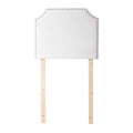 White Plush College Headboard with Legs G54300