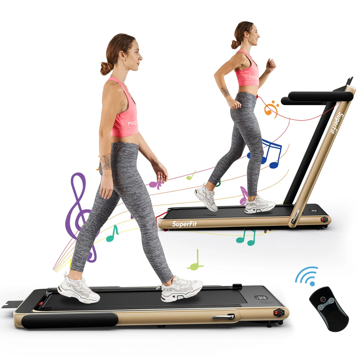 2.25HP Folding Treadmill with Remote Control T2845