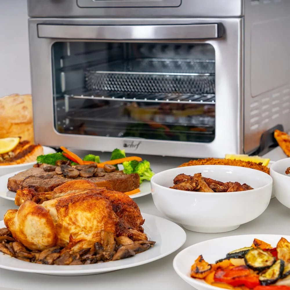 24QT Stainless Steel Countertop Toaster Air Fryer Oven J698540