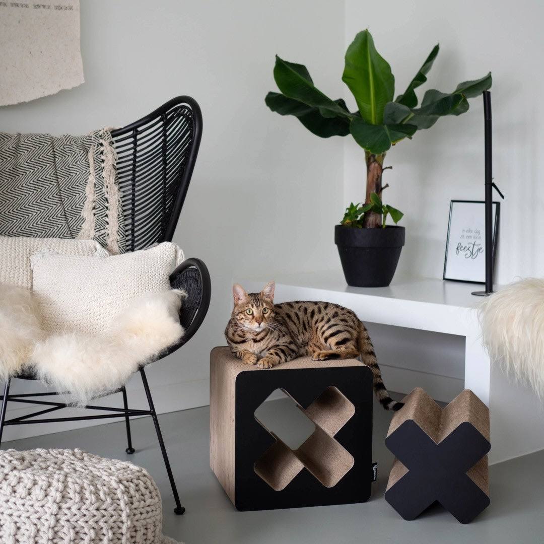 Large White Cardboard Cat Scratcher D405