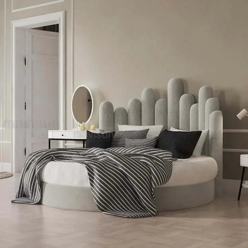 Grey Round Bed I648