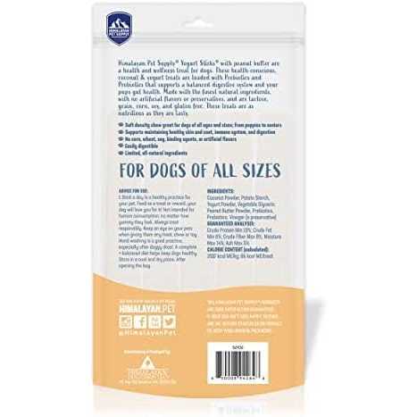 Yogurt Sticks Peanut Butter Dog Chew 4.8 oz F98377